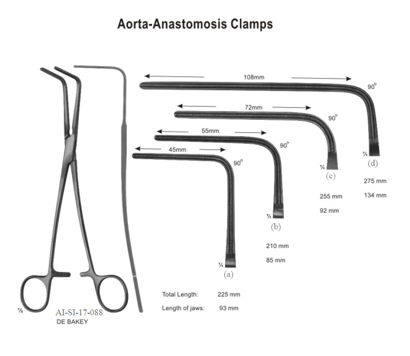 DeBakey aorta anastomosis clamp